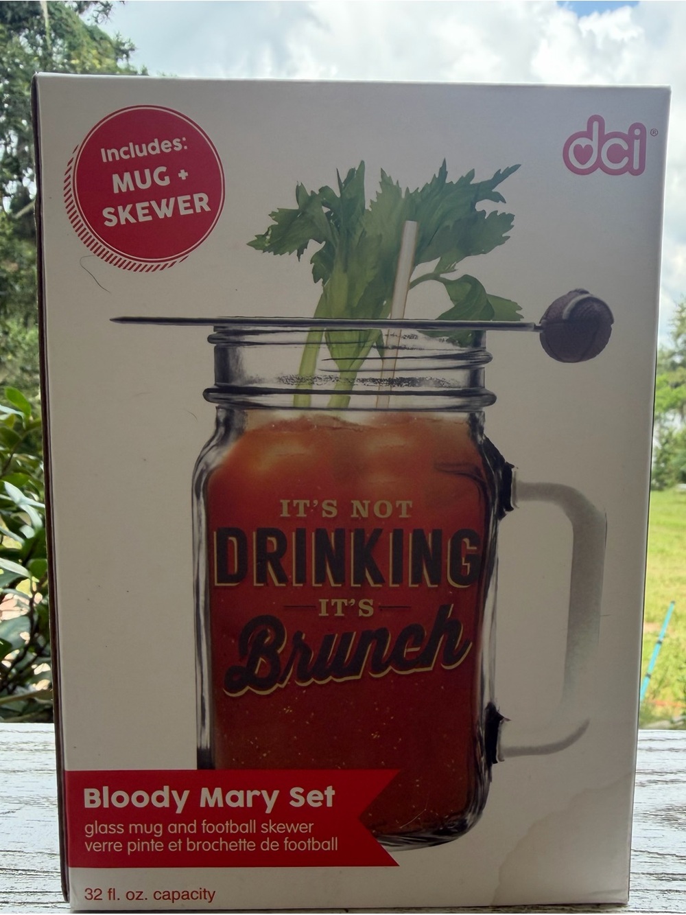 DCI Bloody Mary Mug Set in Clear - 'It's Not Drinking It's Brunch'
